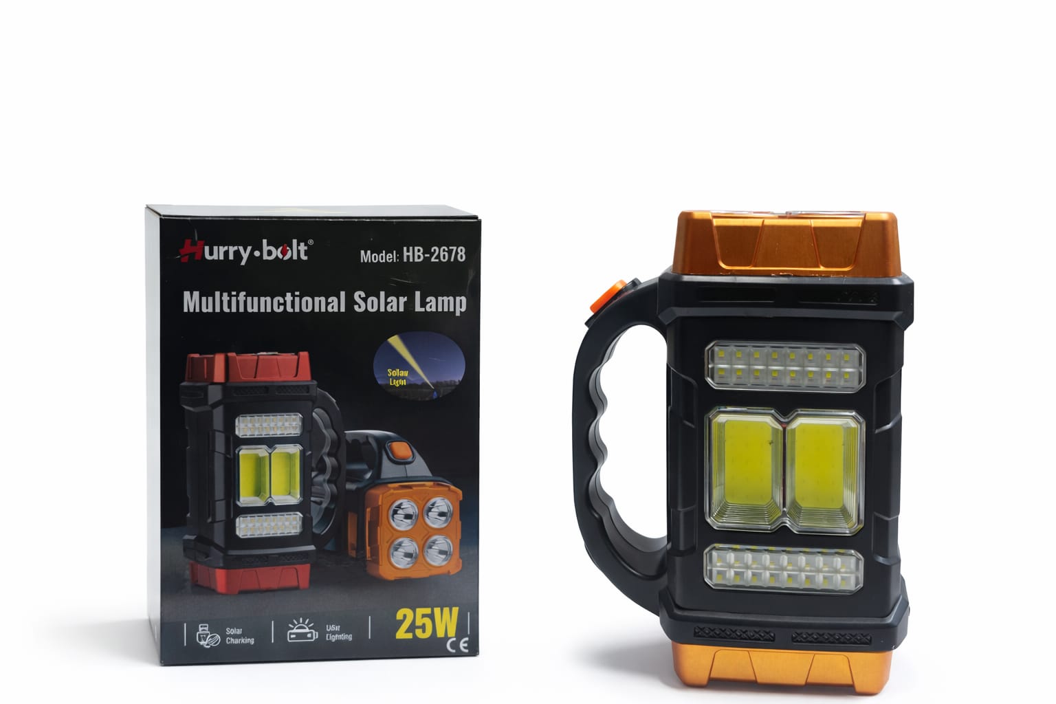 Multifunktionale Solar-LED-Campinglampe mit Tragegriff